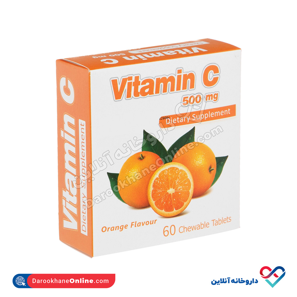 Vitamin-C-500-Mg-60-Chewable-1.jpg قرص جویدنی ویتامین ث 500 سیمرغ داروی عطار 60 عدد - Image 1